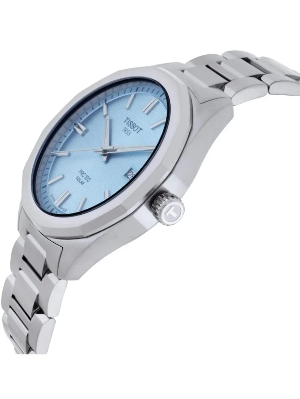 NWT Tissot PRC 100 Solar Quartz Blue Dial Men's Watch